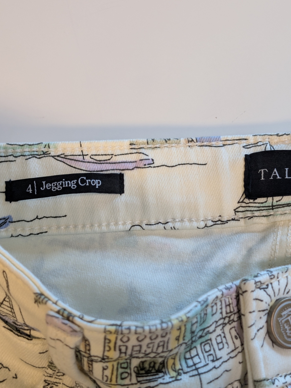 Talbots Novelty Coastal Crop Jeggings Sz 4 High Waist NWT - Picture 5 of 10